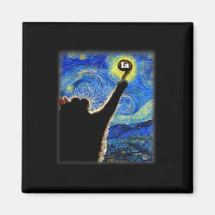 Aimant Halloween Starry Night Cat Comma La Kamala Harris