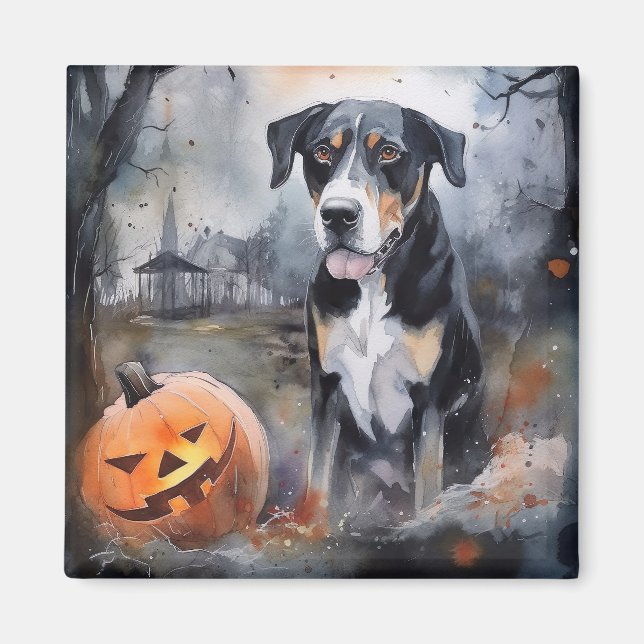 Aimant Halloween Suisses du Grand Suisses avec la peur Ci (Devant)