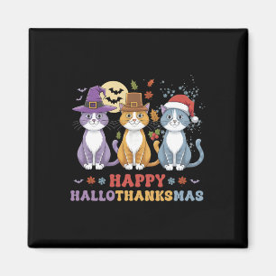 Aimant Halloween Thanksgiving Noël Chats Happy Hallot