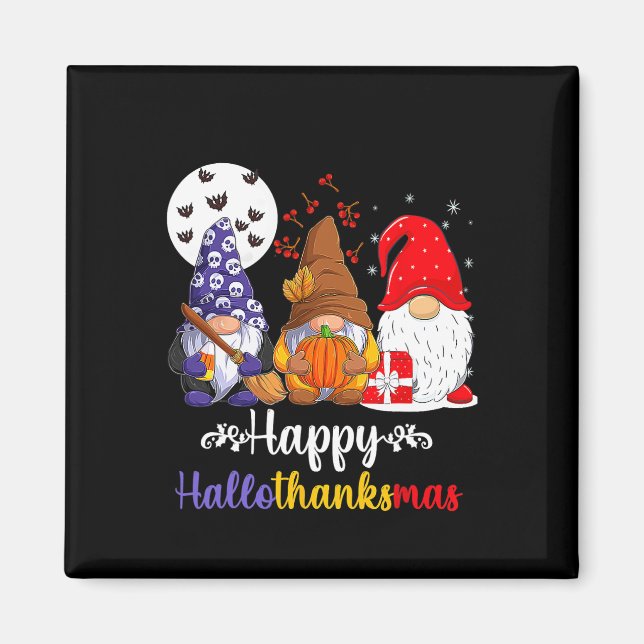 Aimant Halloween Thanksgiving Noël Joyeux Hallomerci (Devant)