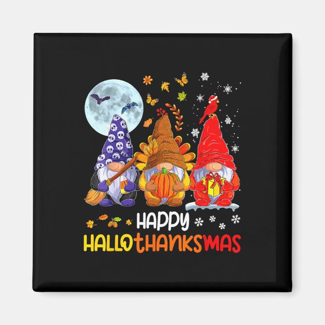 Aimant Halloween Thanksgiving Noël Joyeux Hallomerci (Devant)