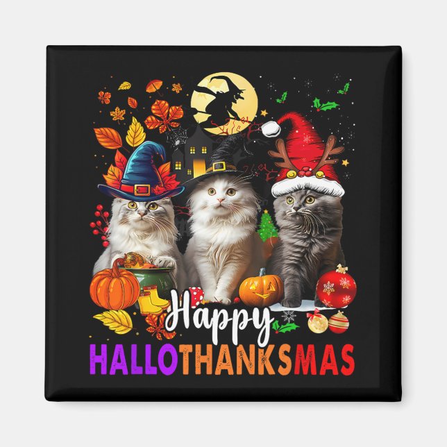 Aimant Halloween Thanksgiving Noël Joyeux Hallomerci (Devant)