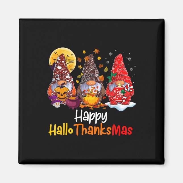 Aimant Halloween Thanksgiving Noël Joyeux Hallomerci (Devant)