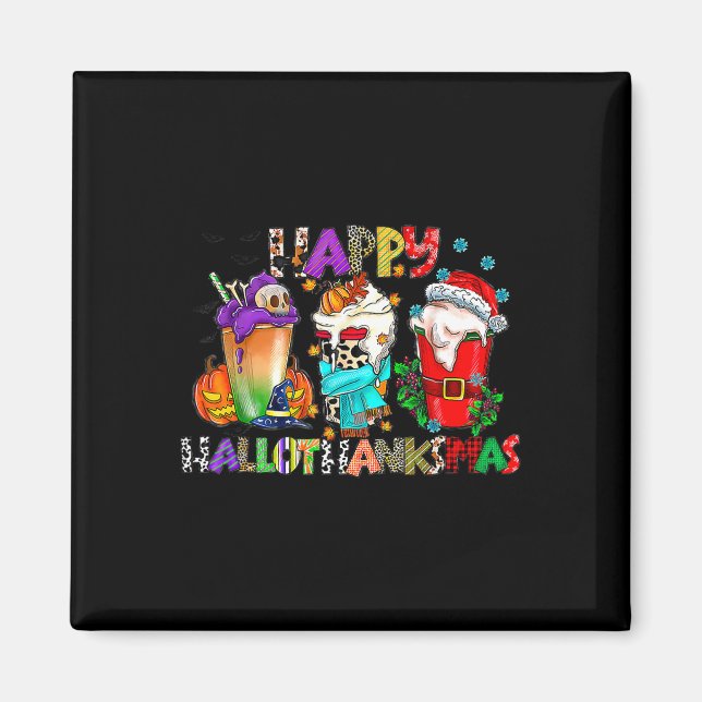 Aimant Halloween Thanksgiving Noël Joyeux Hallomerci (Devant)