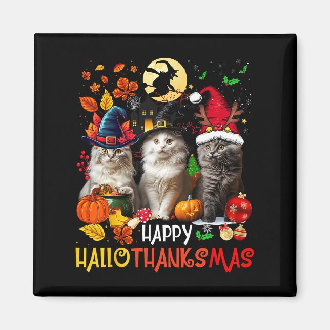 Aimant Halloween Thanksgiving Noël Joyeux Hallomerci (Devant)