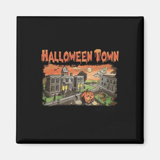 Aimant Halloween Town EST 1998 Halloween Party Cute Hallo (Devant)