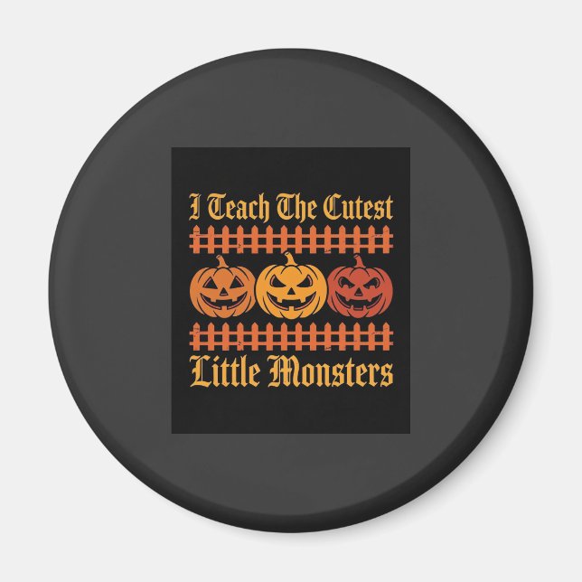 Aimant Halloween Trick Or Treat Petits Monstres Citrouill (Devant)