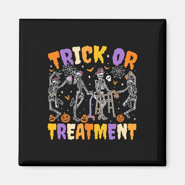 Aimant Halloween Trick Ou Traitement Pt Thérapie Physique (Devant)