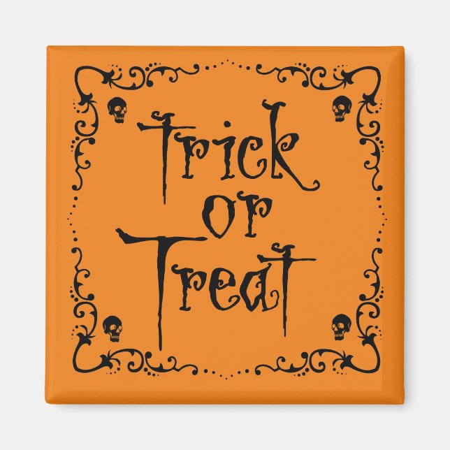 Aimant Halloween Trick ou Treat (Devant)
