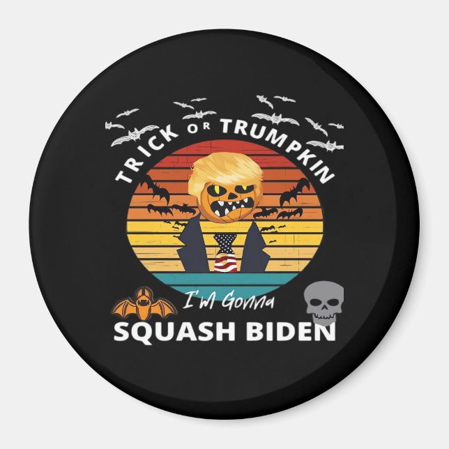 Aimant Halloween Trick Ou Trumpkin Horreur Costume Classi (Devant)