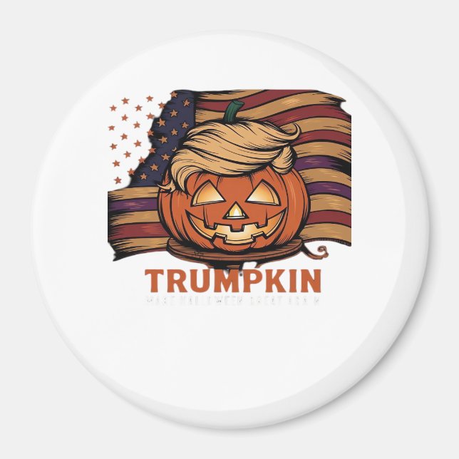 Aimant Halloween, Trumpkin Citrouille, Rendre Halloween g (Devant)