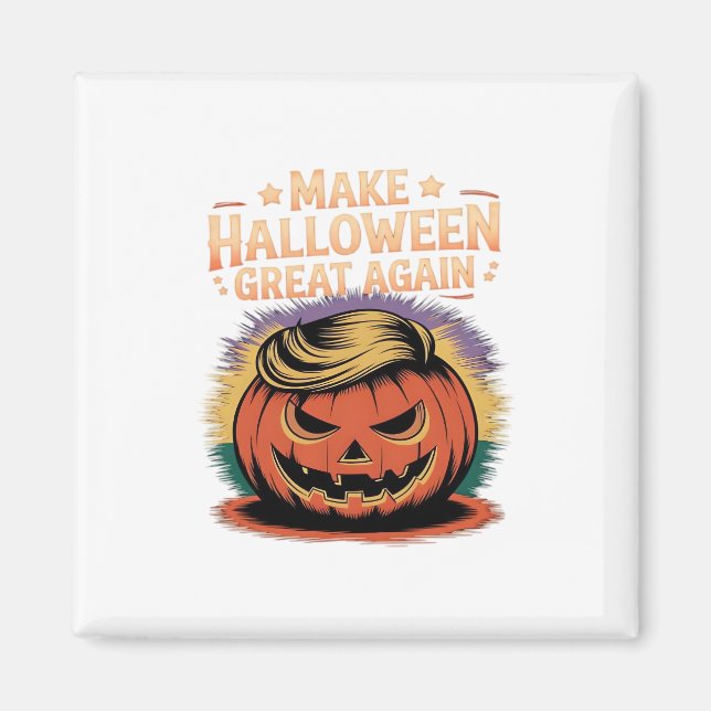 Aimant Halloween Trumpkin Design (Devant)