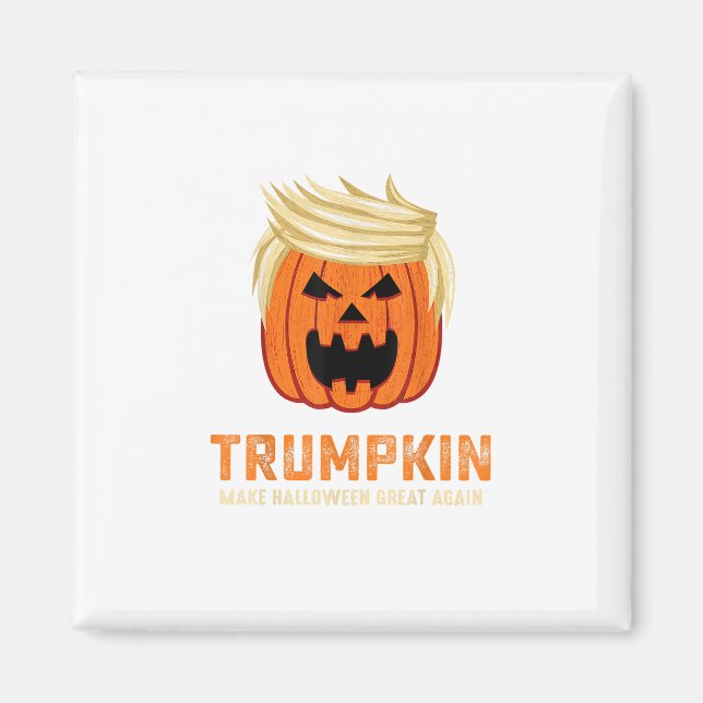 Aimant Halloween Trumpkin Funny - Éffrayant Slogan parodi (Devant)