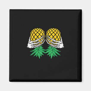 Aimant Halloween vers le haut vers le bas de l'ananas squ