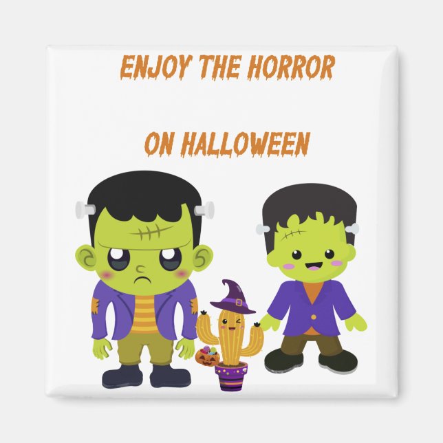 Aimant Halloween vert (Devant)