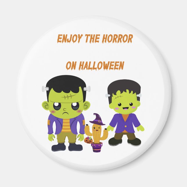 Aimant Halloween vert (Devant)