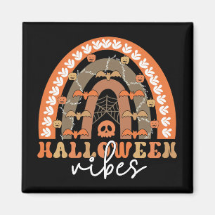 Aimant Halloween Vibes Boho Rainbow Automne Éffrayant