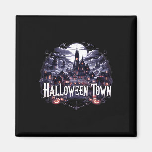 Aimant Halloween Ville Skeleton Ghost Citrouille Hallowee
