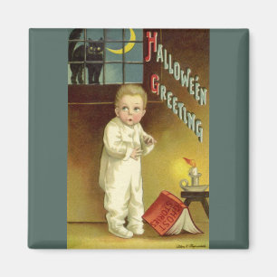 Aimant Halloween vintage par Ellen Clapsaddle, Histoire d