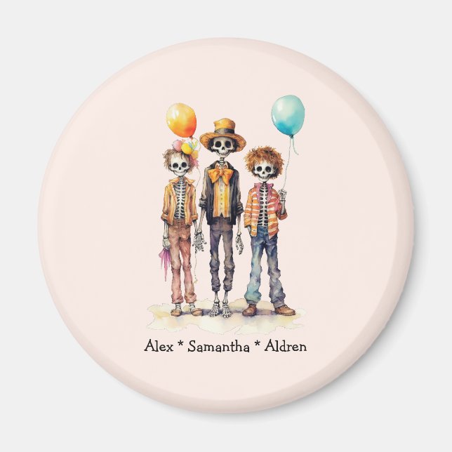Aimant Halloween zombie mignon personnalisé (10) (Devant)