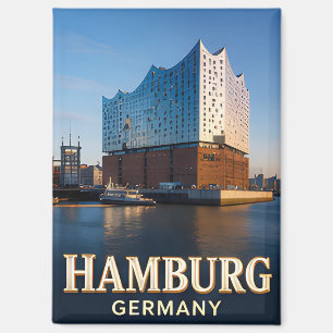 Aimant ✈️ Hambourg Allemagne Cadeau de voyage ⚓