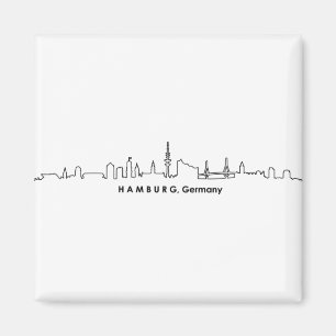 Aimant HAMBURG Elbe Germany City Skyline Silhouette
