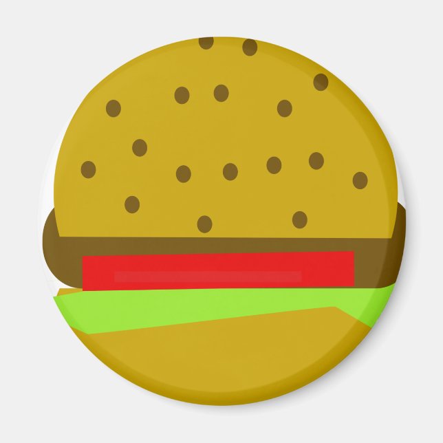 Aimant Hamburger food fast food (Devant)