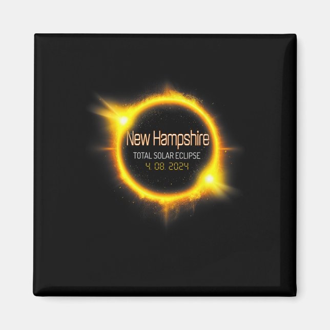 Aimant Hampshire Total Solar Eclipse America 04.08 avril. (Devant)