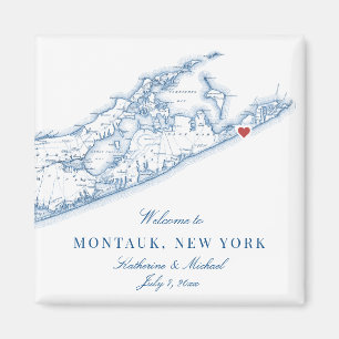 Aimant Hamptons Montauk Destination Mariage Faveur