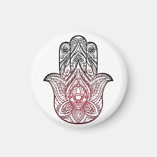 Aimant Hamsa avec motif boho