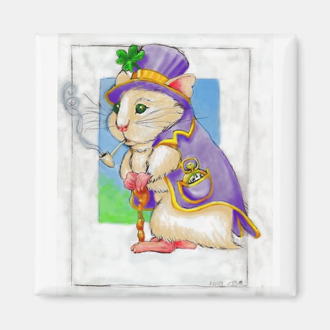 aimant hamster irlandais chanceux (Devant)