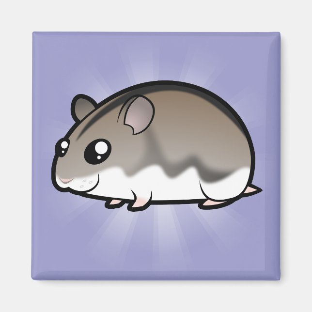 Aimant Hamster nain de dessin animé (Devant)
