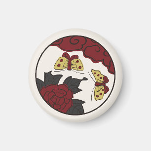 Aimant Hanafuda "Botan-ni-chou"