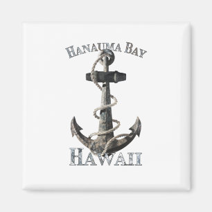 Aimant Hanauma Bay Hawaii vacances Ancre nautique voile