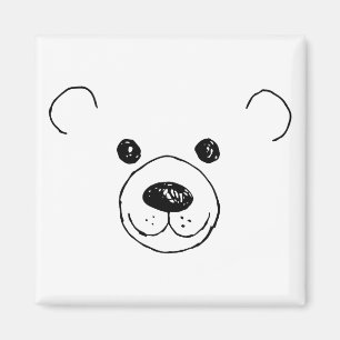 Aimant Hand Drawn Very Cute bear The Cutest Bear
