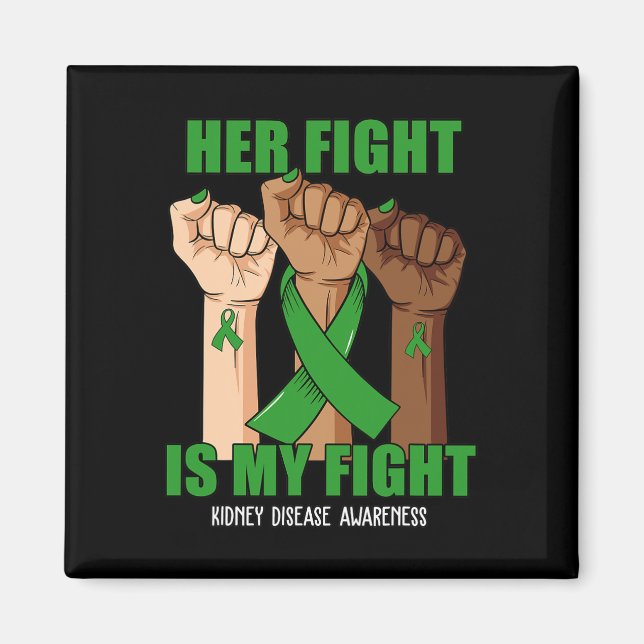 Aimant Hand Her Fight Is My Fight Sensibilisation à la ma (Devant)