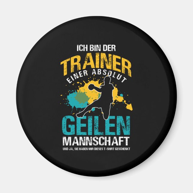 Aimant Handball Trainer Jetant Équipe Sport Objectif de s (Devant)