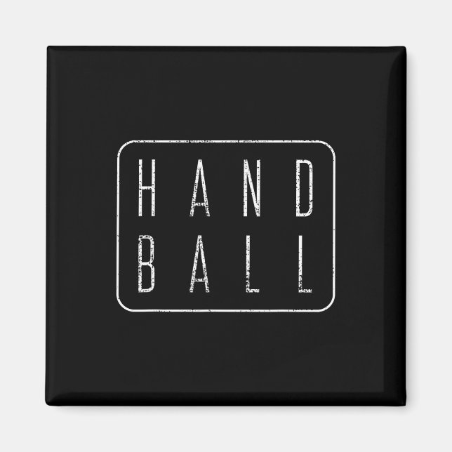Aimant Handball Vintage Joueur cadeau Tee (Devant)