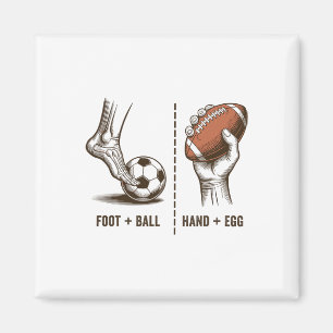 Aimant Handegg drôle contre Footll Meme Soccer Logic Spor