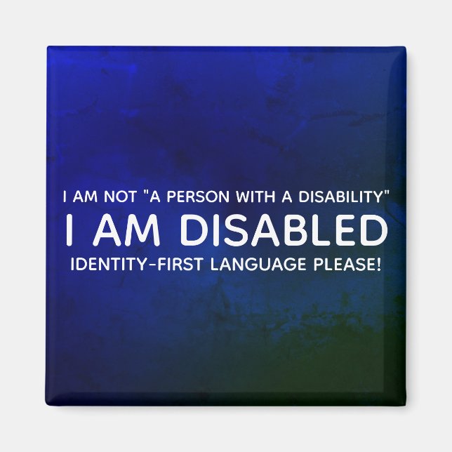 Aimant Handicap d'abord l'identité (Devant)