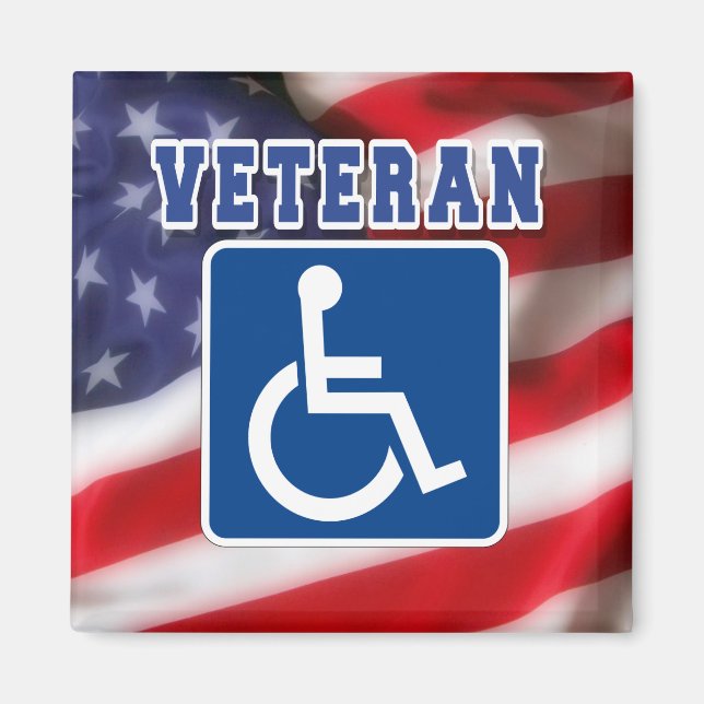 Aimant Handicap Handicap Vétérinaire États-Unis (Devant)