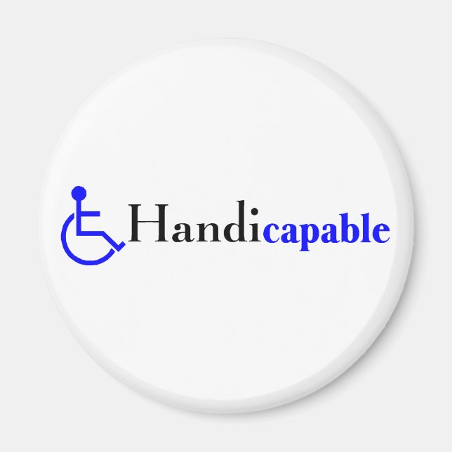 Aimant Handicapable (fauteuil roulant) (Devant)