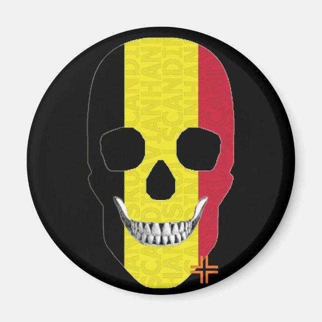 Aimant HANDSKULL Belgique magnétique circulaire B2 (Devant)