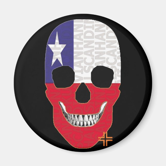 Aimant HANDSKULL Chili magnétique circulaire B2 (Devant)