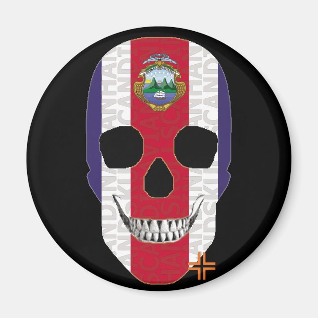 Aimant HANDSKULL Costa Rica magnétique circulaire B2 (Devant)