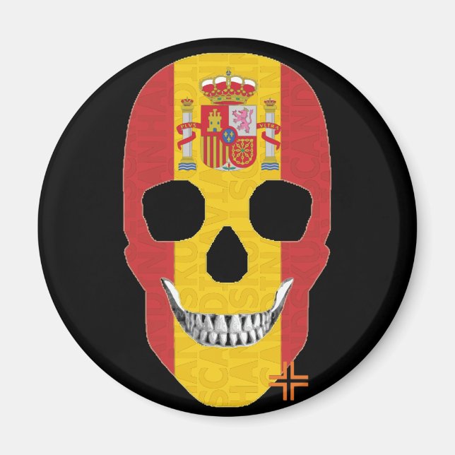 Aimant HANDSKULL Espagne magnétique circulaire B2 (Devant)