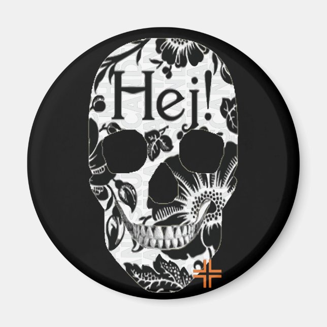 Aimant HANDSKULL Hej magnétique circulaire B2 (Devant)
