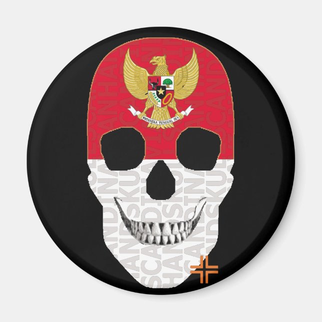 Aimant HANDSKULL Indonésie magnétique circulaire B2 (Devant)