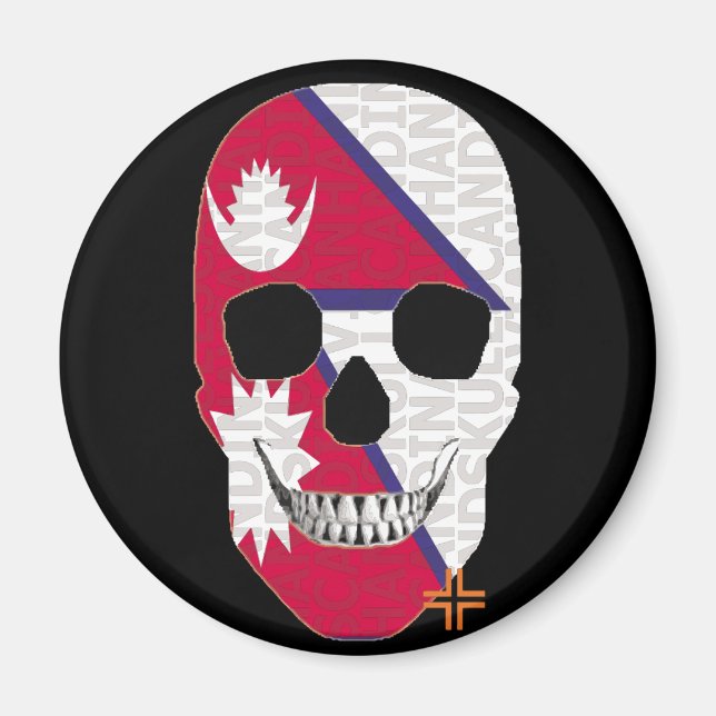 Aimant HANDSKULL Népal magnétique circulaire B2 (Devant)