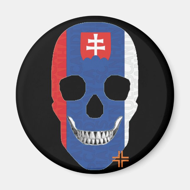 Aimant HANDSKULL Slovaquie magnétique circulaire B2 (Devant)